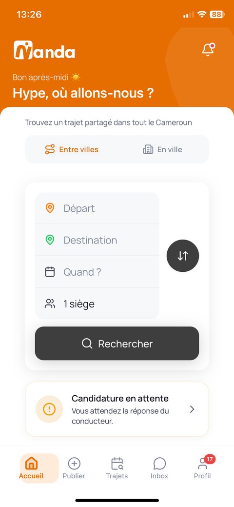 Écran d'accueil : Entre villes ou En ville