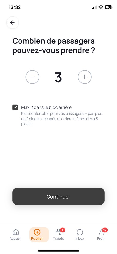 Déclarer les places disponibles