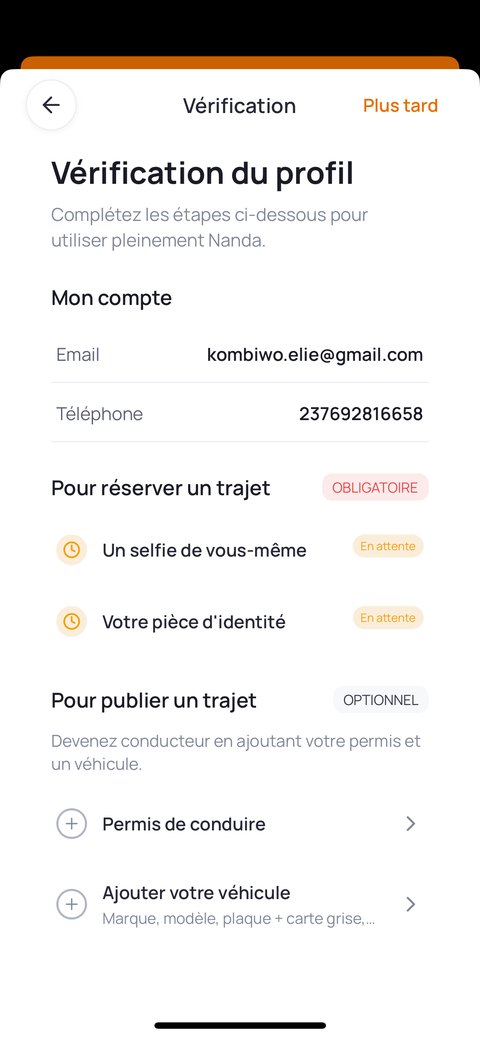 Vérification du profil